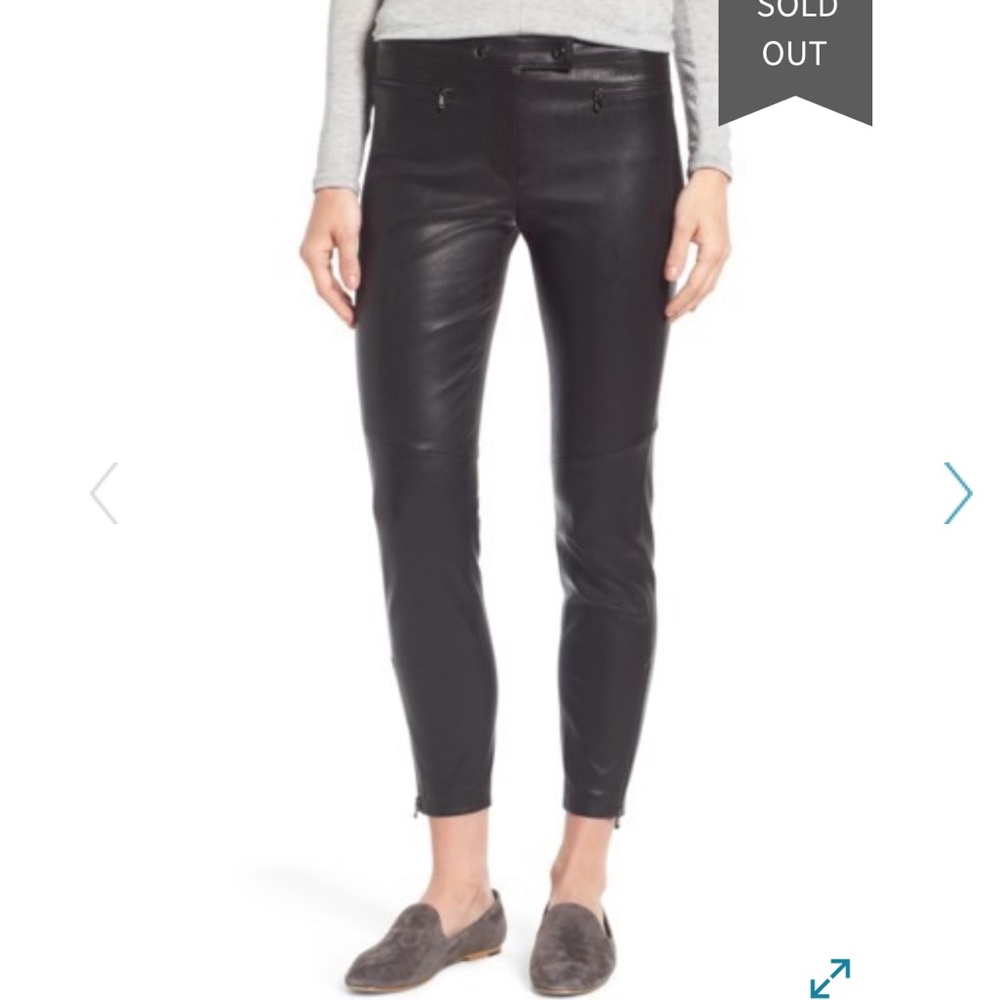 🔥NORDSTROM SIGNATURE LEATHER LEGGINGS - Picture 5 of 5